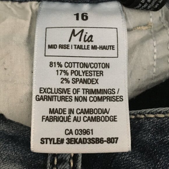 DH3 Mia Light Blue Denim Mid Rise Jeans For Women 16 - Picture 5 of 10